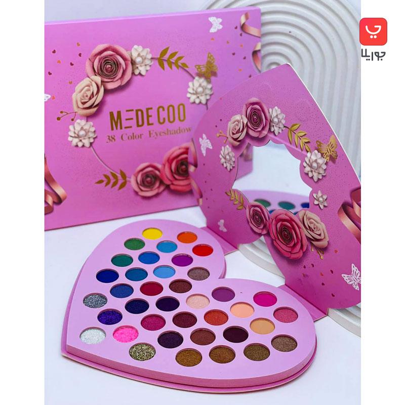 پالت سایه مدکو Medecoo مدل قلب 38 رنگ